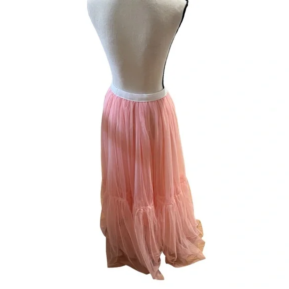 NWOT Tiered Tulle Maxi Skirt - Picture 2 of 2